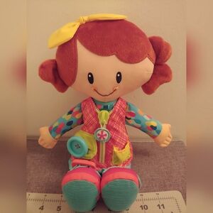 kids Educational Activity Girl plush doll 14" 20014